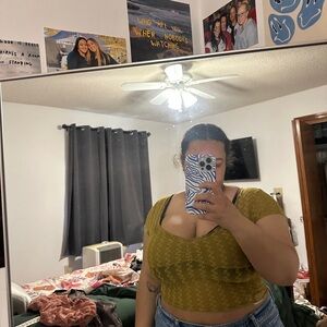 urban outfitters short sleeve mesh top